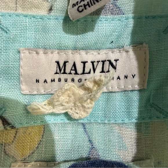 Malvin I Love Linen Floral Wedding Guest Shift Dress Short Size XL Resort Summer - Picture 10 of 11